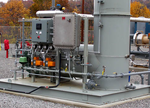 thermal oxidizer on site